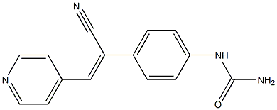 N-{4-[1-cyano-2-(4-pyridyl)vinyl]phenyl}urea 结构式