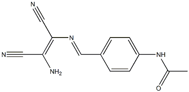 N-[4-({[(Z)-2-amino-1-cyano-3-nitrilo-1-propenyl]imino}methyl)phenyl]acetamide 结构式