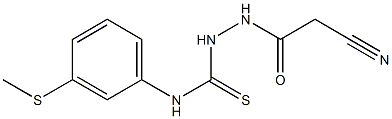 N1-[3-(methylthio)phenyl]-2-(2-cyanoacetyl)hydrazine-1-carbothioamide 结构式