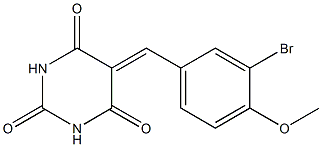 5-(3-bromo-4-methoxybenzylidene)hexahydropyrimidine-2,4,6-trione 结构式