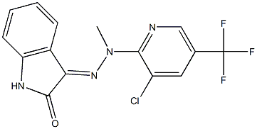 1H-indole-2,3-dione 3-{N-[3-chloro-5-(trifluoromethyl)-2-pyridinyl]-N-methylhydrazone} 结构式