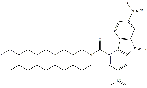 N4,N4-didecyl-2,7-dinitro-9-oxo-9H-fluorene-4-carboxamide 结构式