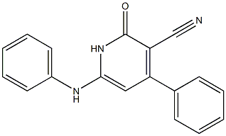 6-anilino-2-oxo-4-phenyl-1,2-dihydropyridine-3-carbonitrile 结构式