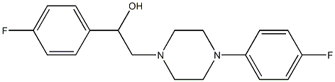 1-(4-fluorophenyl)-2-[4-(4-fluorophenyl)piperazino]-1-ethanol 结构式