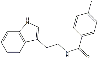 N-[2-(1H-indol-3-yl)ethyl]-4-methylbenzenecarboxamide 结构式