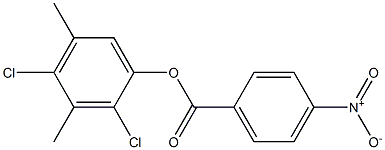2,4-dichloro-3,5-dimethylphenyl 4-nitrobenzoate 结构式