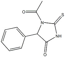 1-acetyl-5-phenyl-2-thioxoimidazolidin-4-one 结构式