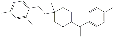 1-(2,4-dimethylphenethyl)-1-methyl-4-[1-(4-methylphenyl)vinyl]cyclohexane 结构式