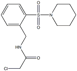 2-chloro-N-[2-(piperidin-1-ylsulfonyl)benzyl]acetamide 结构式