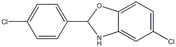 5-chloro-2-(4-chlorophenyl)-2,3-dihydro-1,3-benzoxazole 结构式