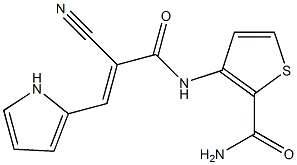 3-{[2-cyano-3-(1H-pyrrol-2-yl)acryloyl]amino}thiophene-2-carboxamide 结构式