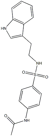 N-[4-({[2-(1H-indol-3-yl)ethyl]amino}sulfonyl)phenyl]acetamide 结构式