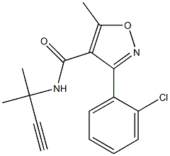 N4-(1,1-dimethylprop-2-ynyl)-3-(2-chlorophenyl)-5-methylisoxazole-4-carboxa mide 结构式