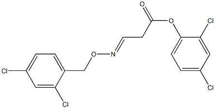 2,4-dichlorophenyl 3-{[(2,4-dichlorobenzyl)oxy]imino}propanoate 结构式