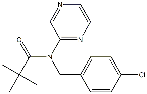 N-(4-chlorobenzyl)-2,2-dimethyl-N-(2-pyrazinyl)propanamide 结构式