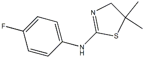 N2-(4-fluorophenyl)-5,5-dimethyl-4,5-dihydro-1,3-thiazol-2-amine 结构式