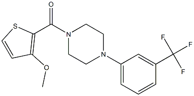 (3-methoxy-2-thienyl){4-[3-(trifluoromethyl)phenyl]piperazino}methanone 结构式