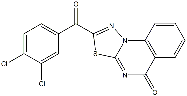 2-(3,4-dichlorobenzoyl)-5H-[1,3,4]thiadiazolo[3,2-a]quinazolin-5-one 结构式