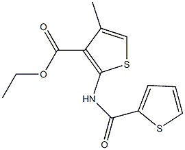 ethyl 4-methyl-2-[(2-thienylcarbonyl)amino]thiophene-3-carboxylate 结构式