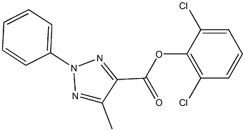 2,6-dichlorophenyl 5-methyl-2-phenyl-2H-1,2,3-triazole-4-carboxylate 结构式