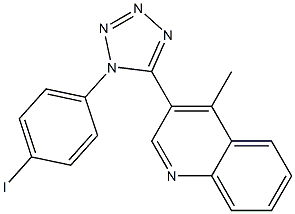 3-[1-(4-iodophenyl)-1H-1,2,3,4-tetraazol-5-yl]-4-methylquinoline 结构式