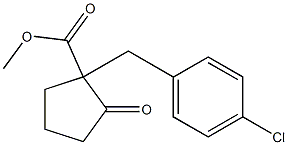 methyl 1-(4-chlorobenzyl)-2-oxocyclopentanecarboxylate 结构式