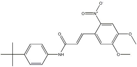(E)-N-[4-(tert-butyl)phenyl]-3-(4,5-dimethoxy-2-nitrophenyl)-2-propenamide 结构式