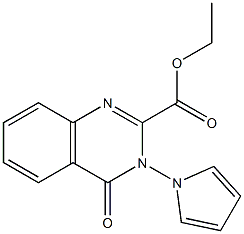 ethyl 4-oxo-3-(1H-pyrrol-1-yl)-3,4-dihydroquinazoline-2-carboxylate 结构式