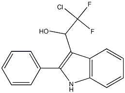 2-chloro-2,2-difluoro-1-(2-phenyl-1H-indol-3-yl)-1-ethanol 结构式