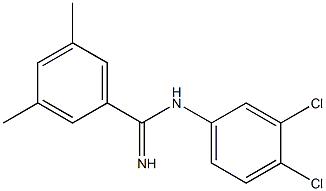 N-(3,4-dichlorophenyl)-3,5-dimethylbenzenecarboximidamide 结构式