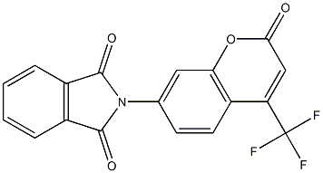 2-[2-oxo-4-(trifluoromethyl)-2H-chromen-7-yl]isoindoline-1,3-dione 结构式