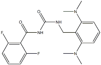 N-[2,6-di(dimethylamino)benzyl]-N'-(2,6-difluorobenzoyl)urea 结构式