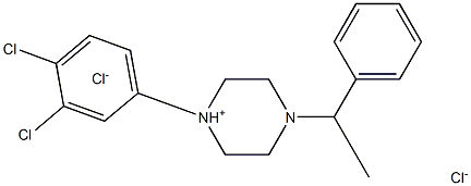 1-(3,4-dichlorophenyl)-4-(1-phenylethyl)piperazinium dichloride 结构式