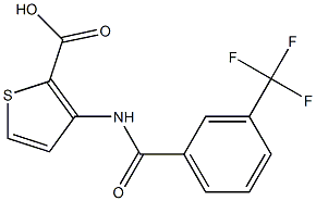 3-{[3-(trifluoromethyl)benzoyl]amino}-2-thiophenecarboxylic acid 结构式