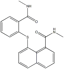 N1-methyl-8-({2-[(methylamino)carbonyl]phenyl}thio)-1-naphthamide 结构式