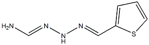 N'-(2-thienylmethylidene)aminomethanehydrazonamide 结构式