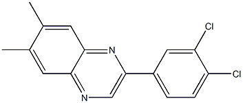 2-(3,4-dichlorophenyl)-6,7-dimethylquinoxaline 结构式