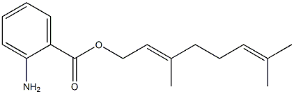 3,7-dimethylocta-2,6-dienyl 2-aminobenzoate 结构式