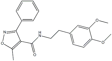 N4-(3,4-dimethoxyphenethyl)-5-methyl-3-phenylisoxazole-4-carboxamide 结构式