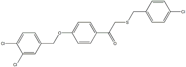 2-[(4-chlorobenzyl)thio]-1-{4-[(3,4-dichlorobenzyl)oxy]phenyl}ethan-1-one 结构式