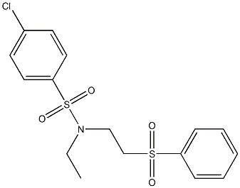 N1-ethyl-N1-[2-(phenylsulfonyl)ethyl]-4-chlorobenzene-1-sulfonamide 结构式