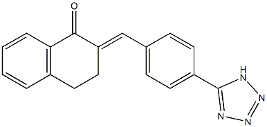 2-[4-(1H-1,2,3,4-tetraazol-5-yl)benzylidene]-1,2,3,4-tetrahydronaphthalen-1-one 结构式