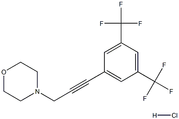 4-{3-[3,5-di(trifluoromethyl)phenyl]prop-2-ynyl}morpholine hydrochloride 结构式