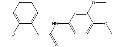 N-(3,4-dimethoxyphenyl)-N'-(2-methoxyphenyl)thiourea 结构式