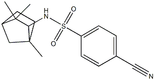 N1-(1,3,3-trimethylbicyclo[2.2.1]hept-2-yl)-4-cyanobenzene-1-sulfonamide 结构式