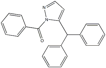 (5-benzhydryl-1H-pyrazol-1-yl)(phenyl)methanone 结构式