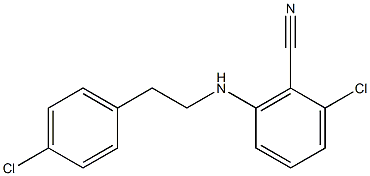 2-chloro-6-[(4-chlorophenethyl)amino]benzonitrile 结构式