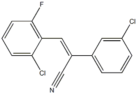 3-(2-chloro-6-fluorophenyl)-2-(3-chlorophenyl)acrylonitrile 结构式