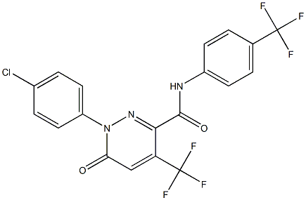1-(4-chlorophenyl)-6-oxo-4-(trifluoromethyl)-N-[4-(trifluoromethyl)phenyl]-1,6-dihydro-3-pyridazinecarboxamide 结构式