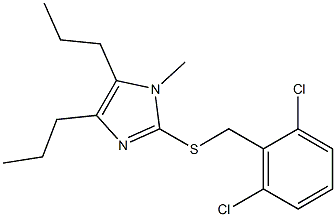2-[(2,6-dichlorobenzyl)sulfanyl]-1-methyl-4,5-dipropyl-1H-imidazole 结构式